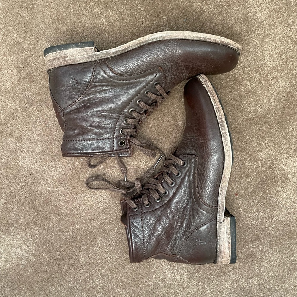 Brown Frye Lace Up Boots